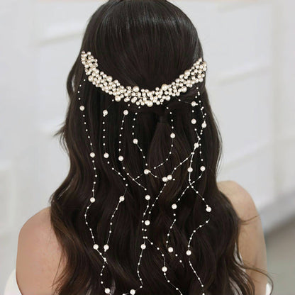 Handmade Pearl Tassel Hair Comb Wedding Accessories