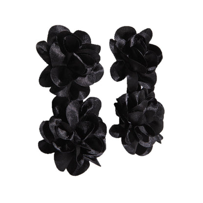 Stylish Irregular Floral Denim Flower Earrings