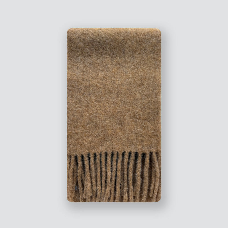 Alpaca Blend Scarf with Fringe - Elegant All-Season Accessory