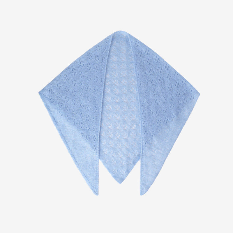 100% Pure Wool Triangular Scarf Women's Knit Winter Scarf