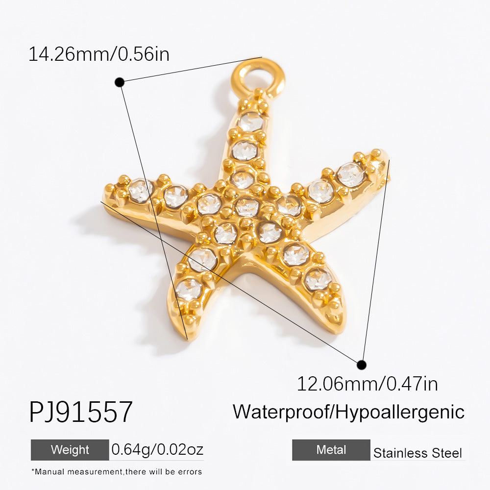 Stainless Steel DIY Ocean Series Coconut Tree Pendant Necklace