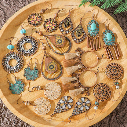 Ethnic Style Fashion Earrings Set Creative Autumn Jewelry