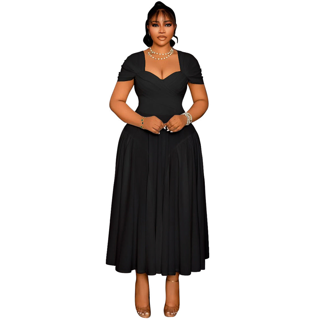 Elegant Plus Size Strapless Maxi Dress For Women