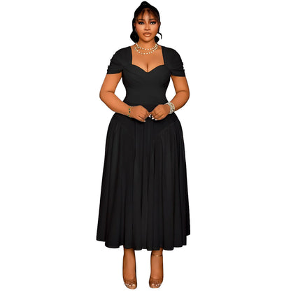 Elegant Plus Size Strapless Maxi Dress For Women