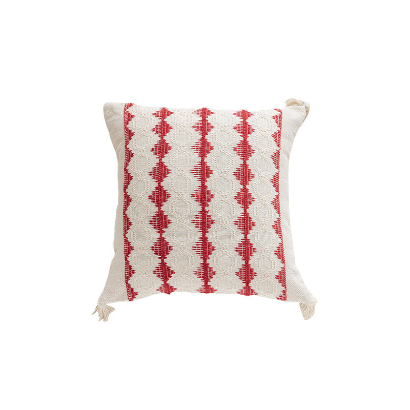 Minimalist Christmas Jacquard Tassel Cushion Covers