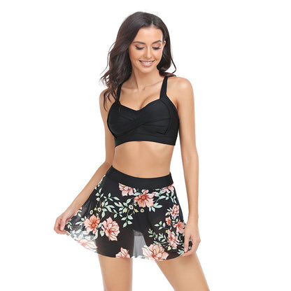 Women’S Two-Piece Mesh Skirt Swimsuit