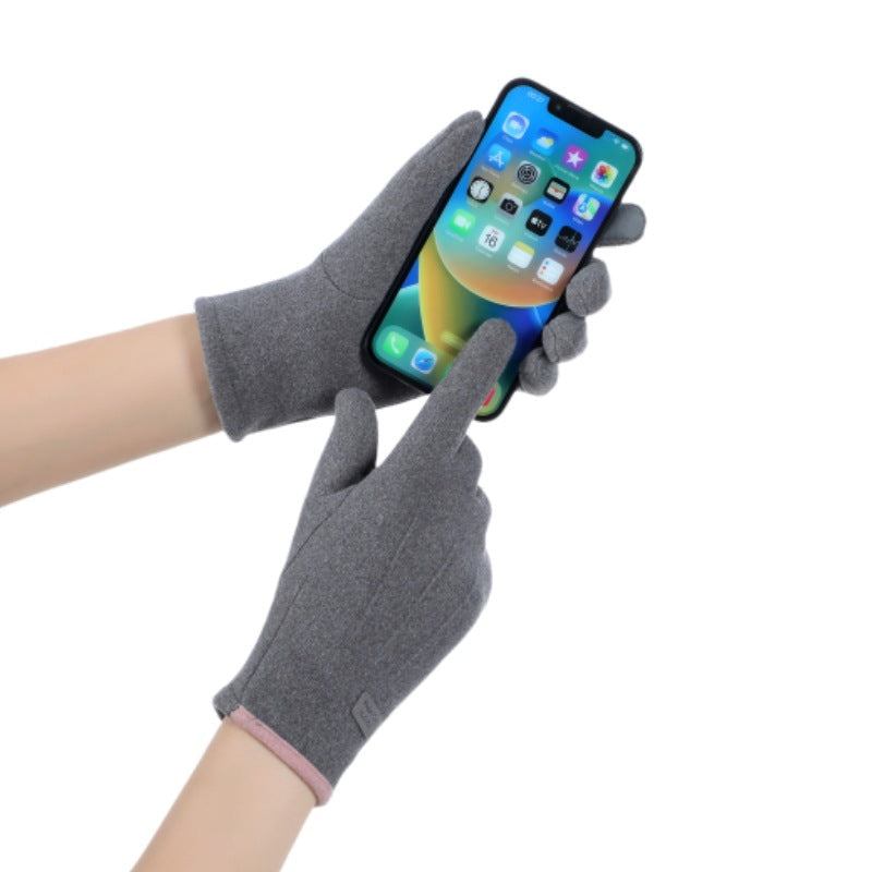Winter Soft Windproof Thick Fleece Thermal Gloves