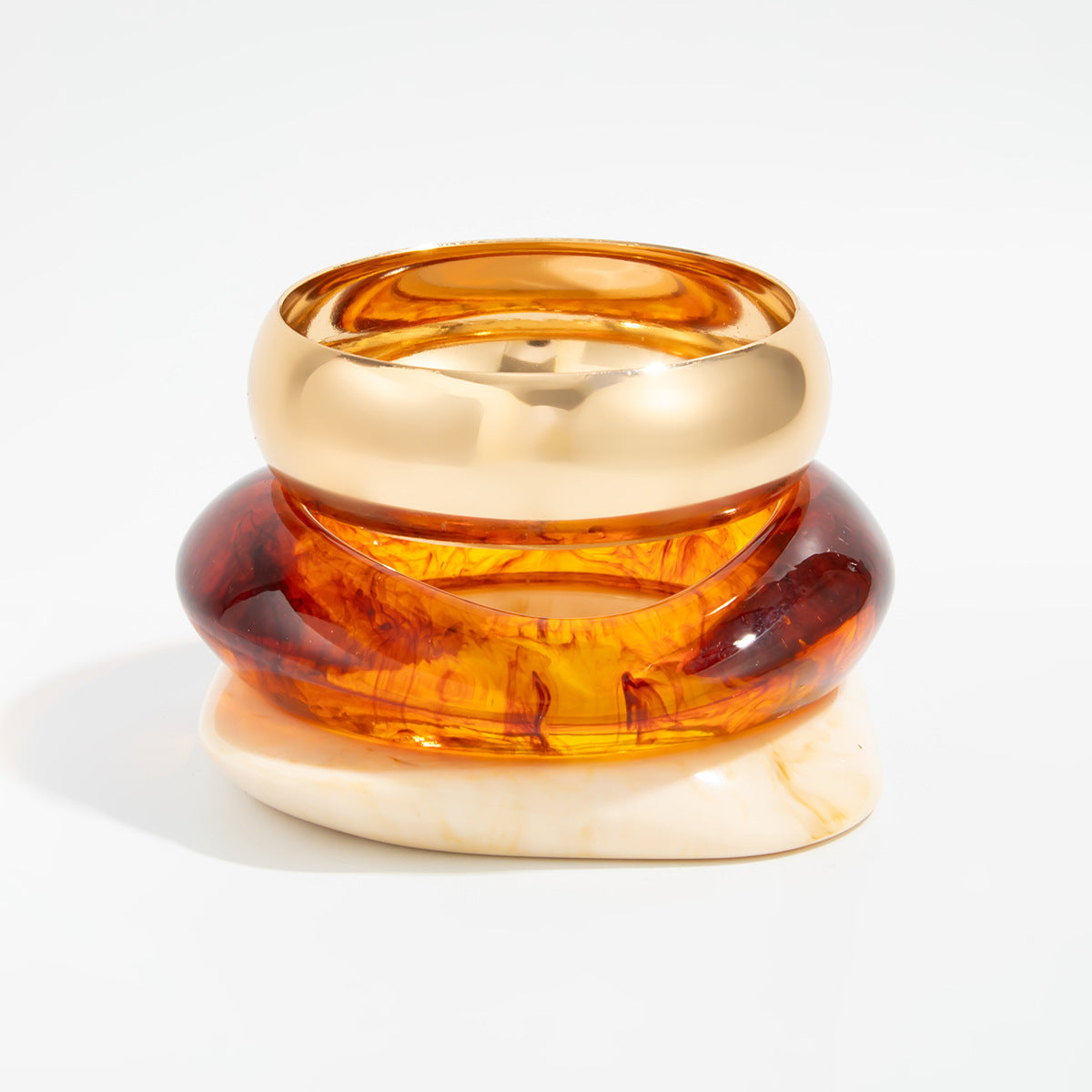 Exaggerated Arc Resin Bangle Unique Geometric Jewelry for Women