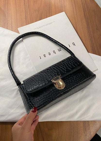 Mini Shoulder Bag PU Leather Croc Texture