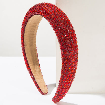 Sparkling Rhinestone Foam Headband for Women Glittering Party Accessory
