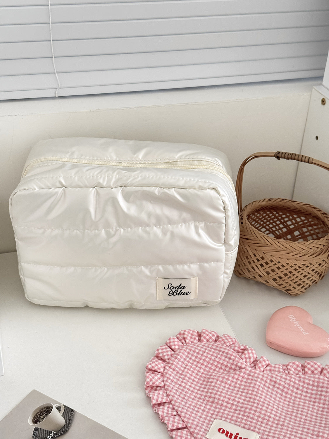Portable Waterproof Cosmetic Storage Bag Stylish Rectangular Design