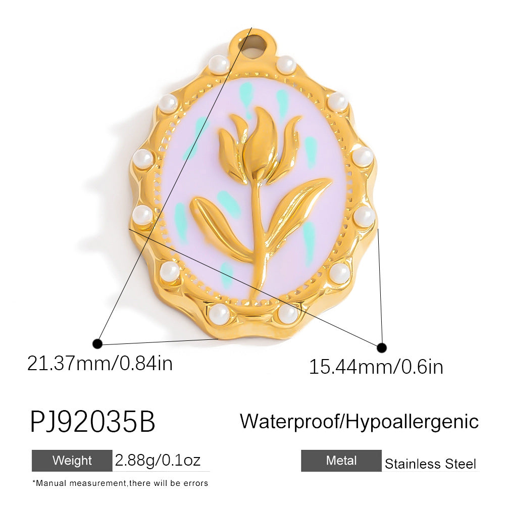 DIY Heart Butterfly Pendant Stainless Steel Jewelry Accessories