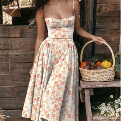 Elegant Vintage-Inspired A-Line Midi Dress