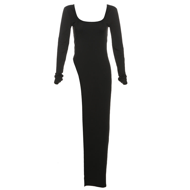 Trendy Women'S Long Sleeve T-Shirt With Asymmetrical Hem