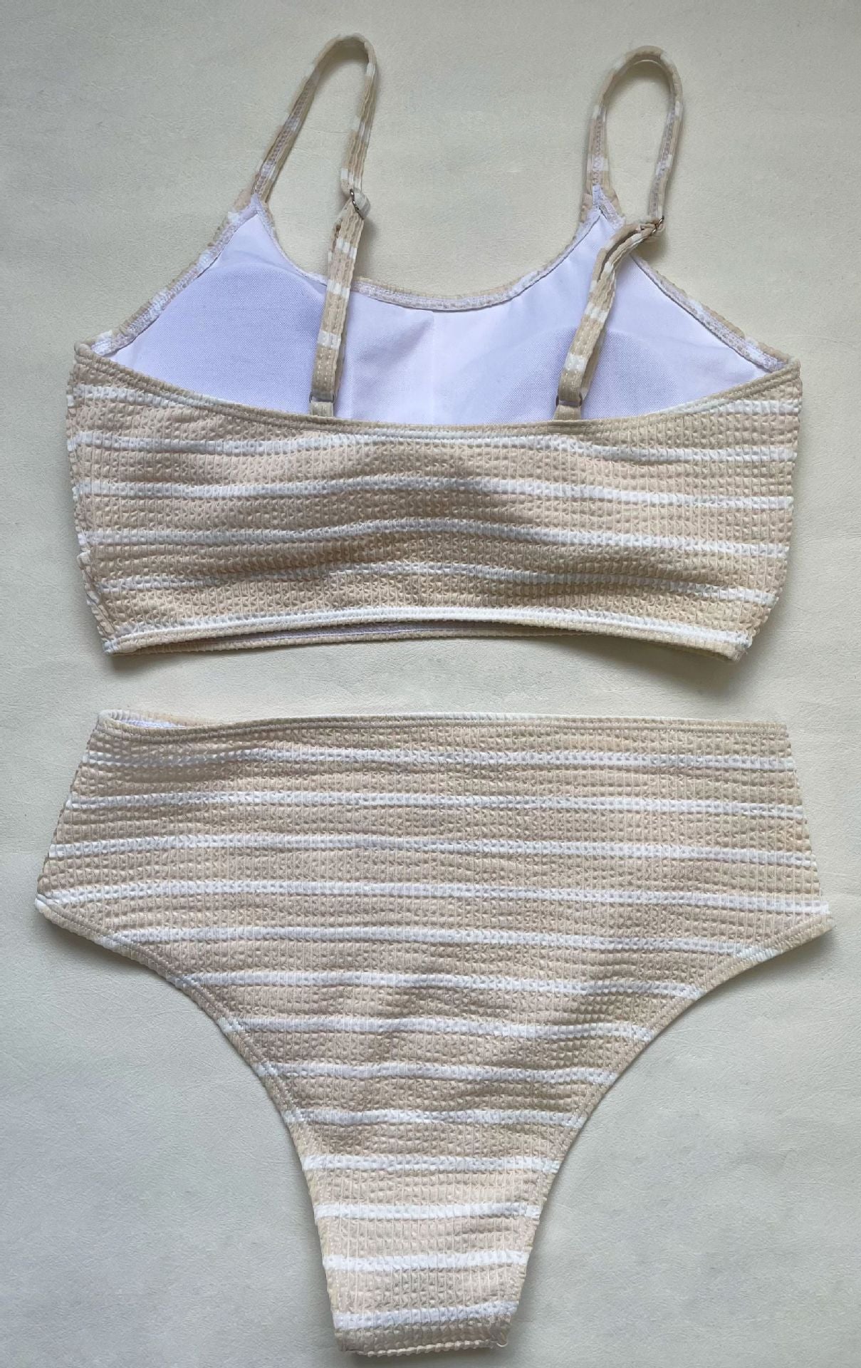 2PCS Striped Slim Spaghetti Swimwear