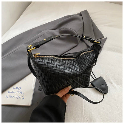 Vintage-Inspired Large Capacity Woven Tote Bag for Women
