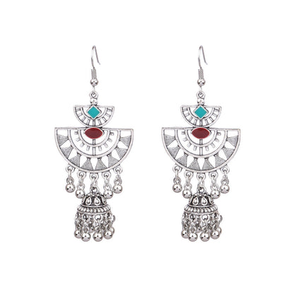 Fashionable Bohemian Long Earrings with Geometric Design