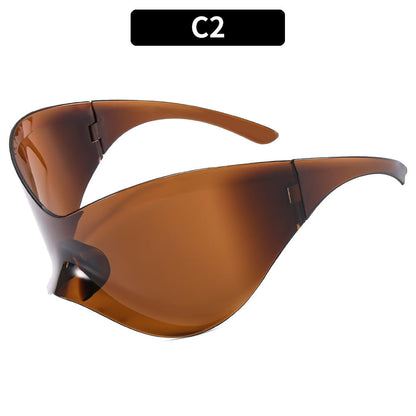 Futuristic Y2K Cat Eye Sunglasses Unframed UV400 Protection