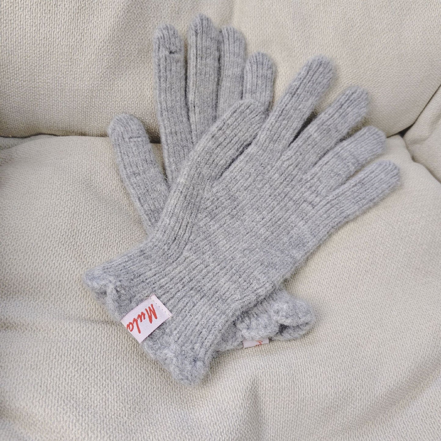 Soft Ribbed Solid Color Warm Knit Gloves