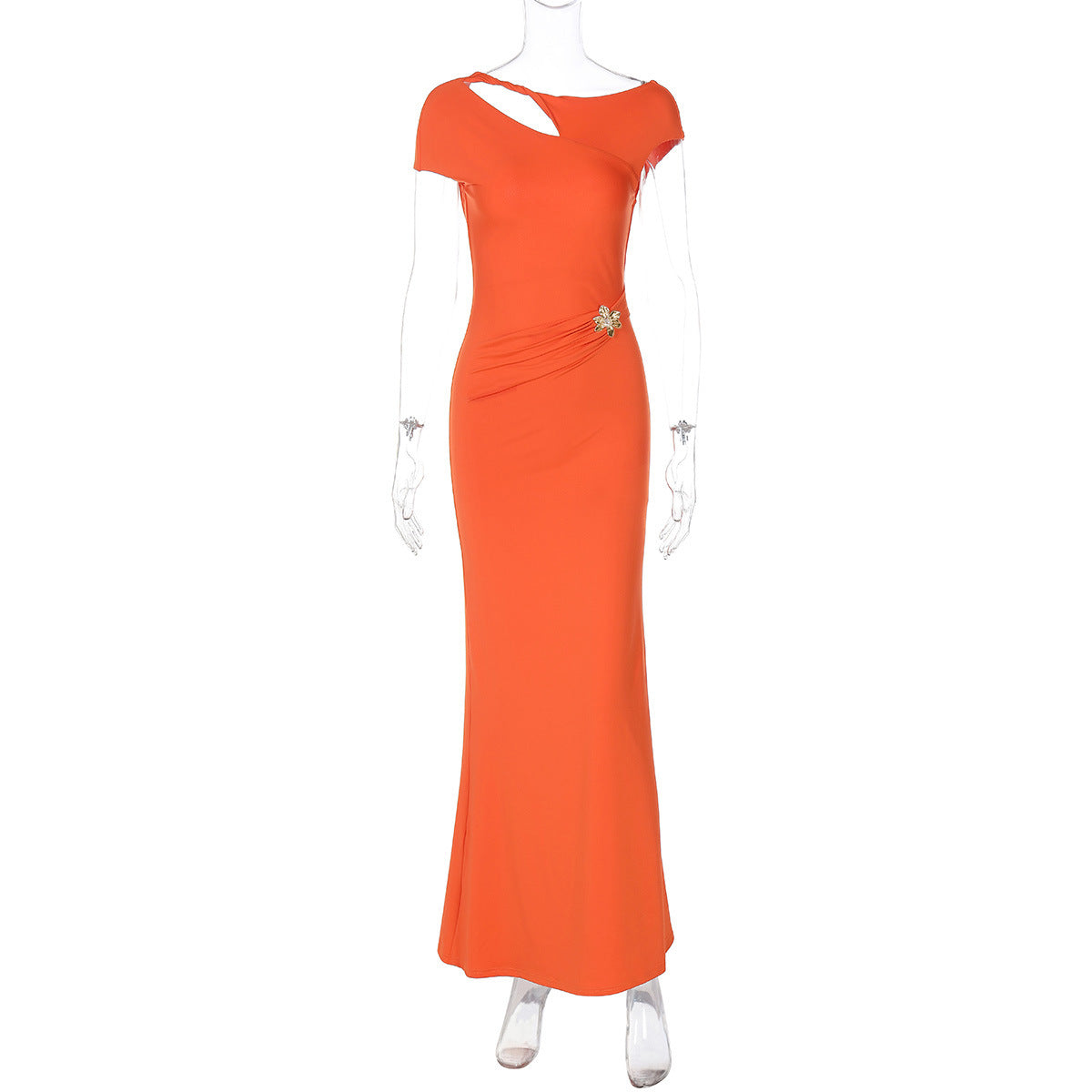 Trendy Solid Color Backless Dress for Women