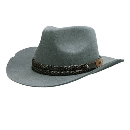 Men's Stylish Wool Fedora Hat with Bow