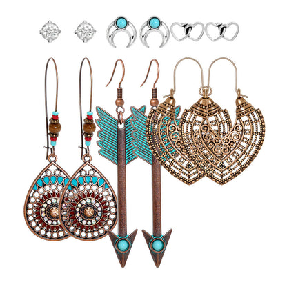 Bohemian Vintage Hollow Circle Earrings for Women