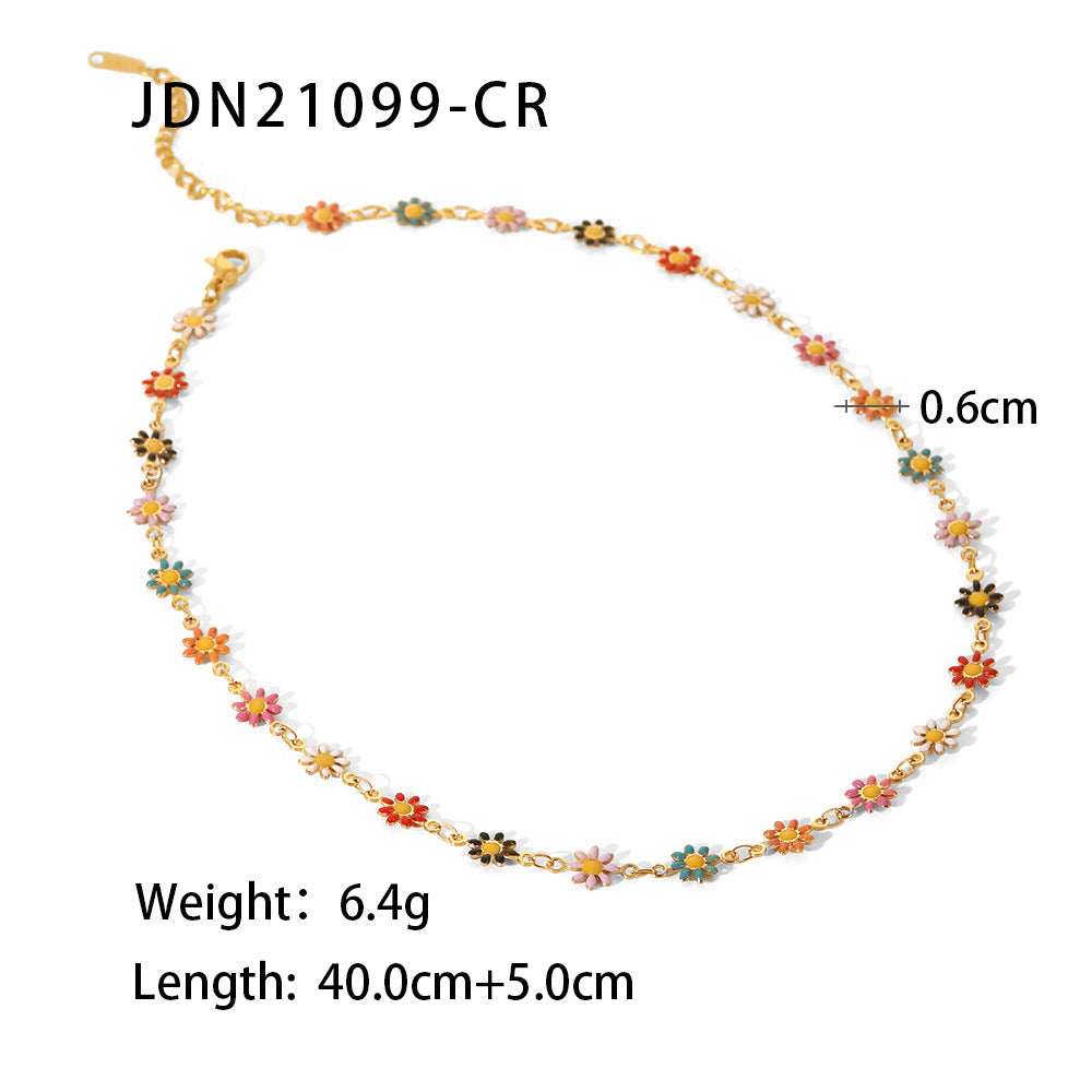 White/Colourful Daisy Chain Necklace