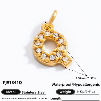 DIY Letter Pendant Necklace and Bracelet Set Stainless Steel Accessories