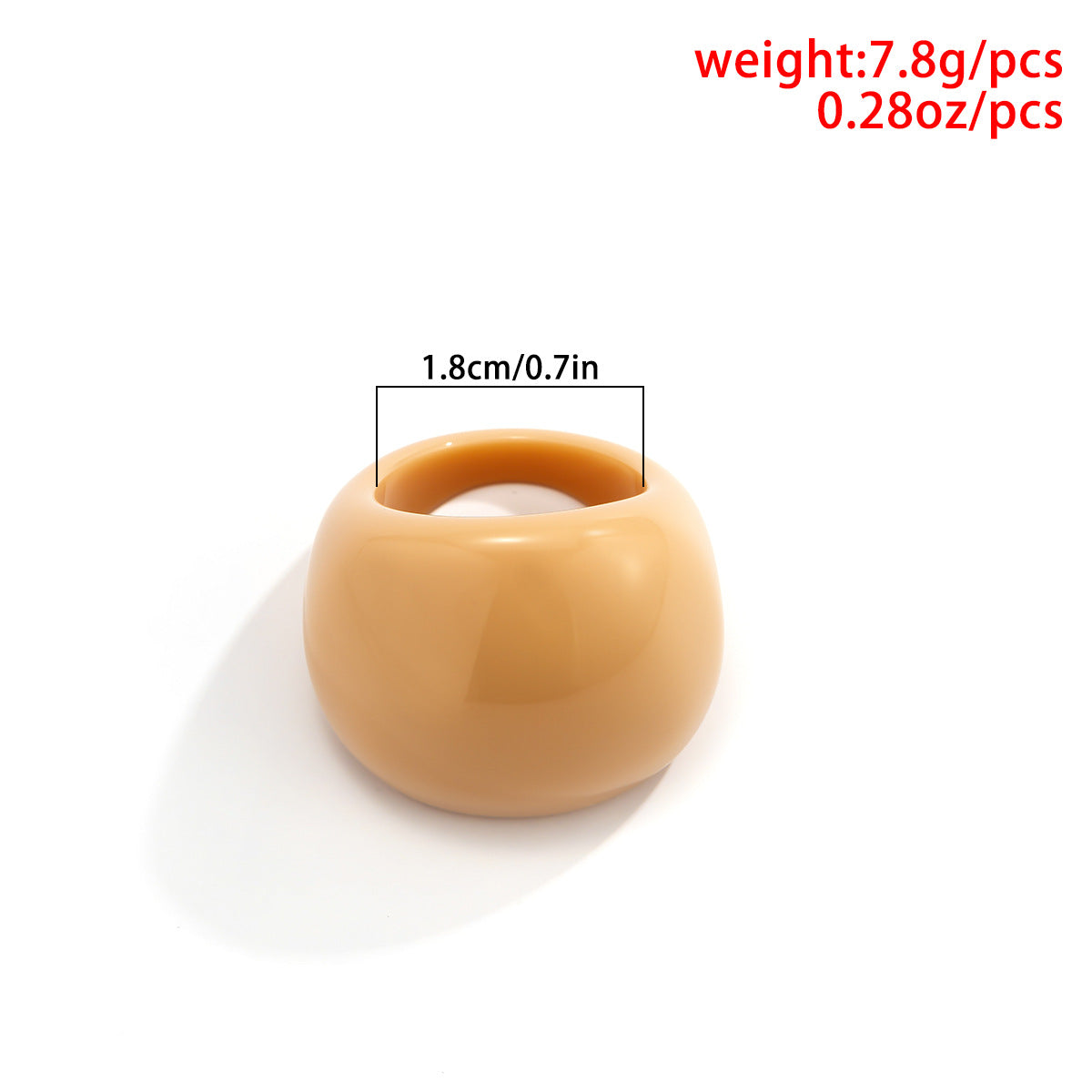 Trendy Geometric Acrylic Statement Ring For Women