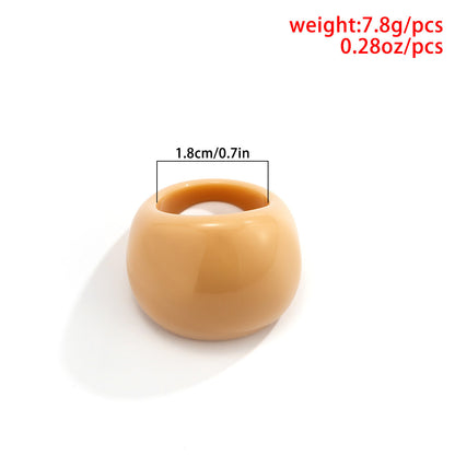 Trendy Geometric Acrylic Statement Ring For Women