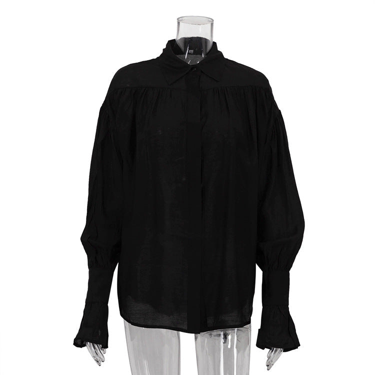 Chic Classic Long Sleeve Button-Up Blouse