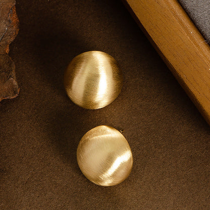 Geometric Minimalist Matte Metal Earrings For Casual Style