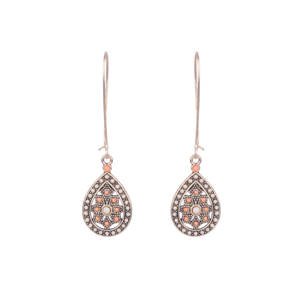 Trendy Vintage Boho Tassel Earrings Alloy Drop Dangle Jewelry Set
