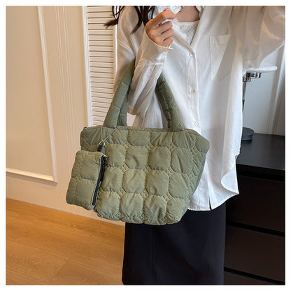 Simple Solid Color LargeÂ Capacity Tote Bag