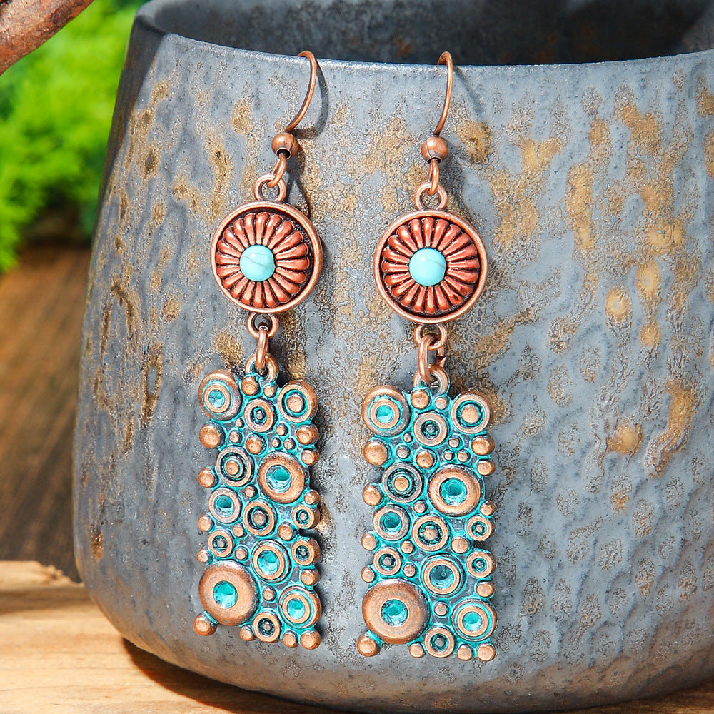 Vintage Geometric Earrings Set Bohemian Style