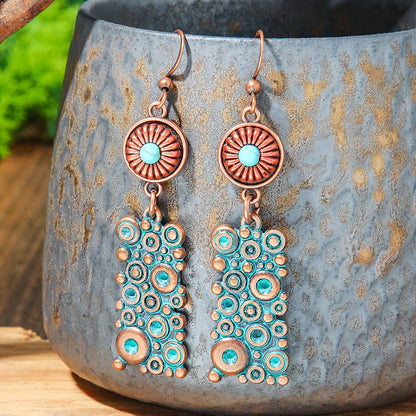 Vintage Geometric Earrings Set Bohemian Style