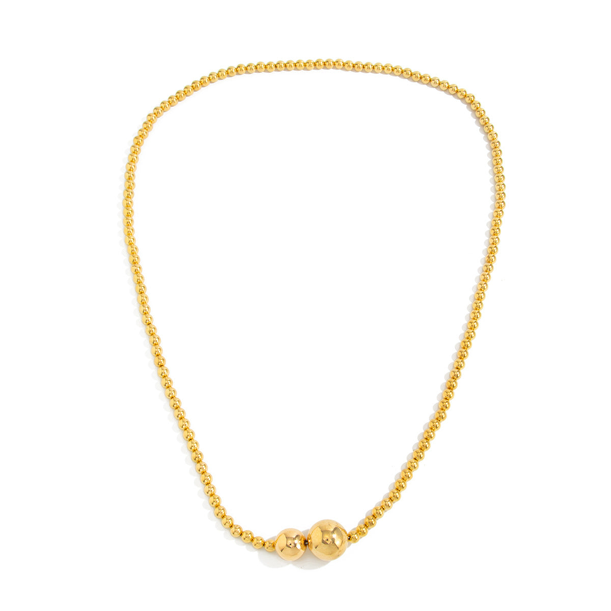Minimalist Pearl Beaded Long Necklace Chic Ccb Round Bead Sweater Chain