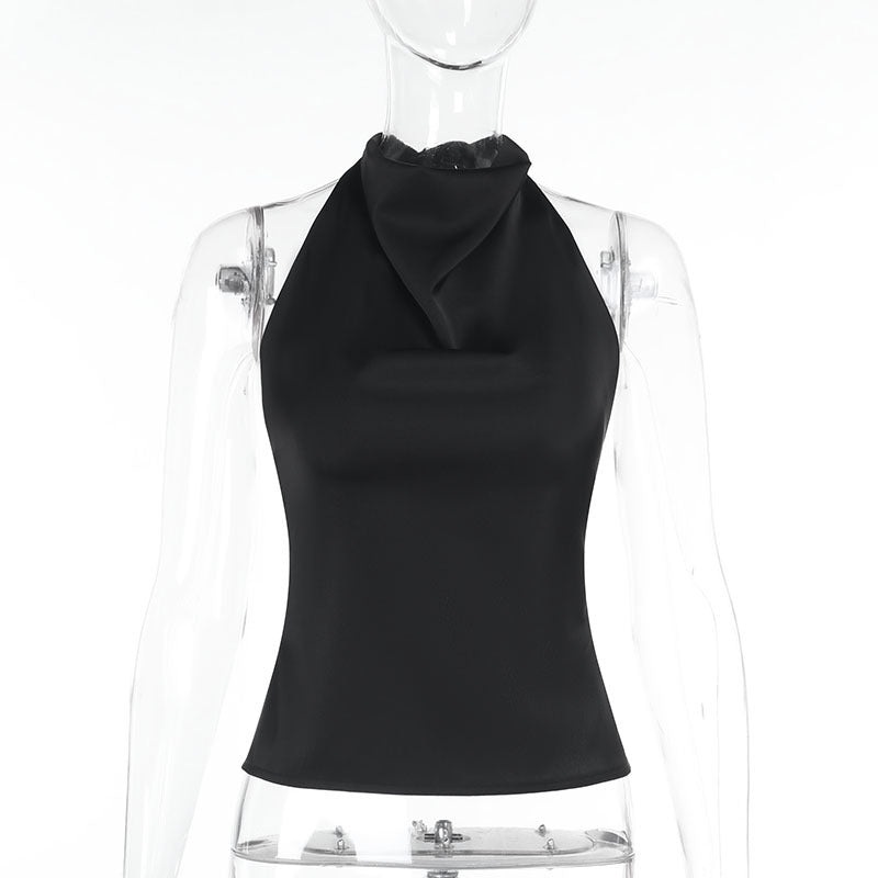 Satin Backless Top for Women Stylish Streetwear