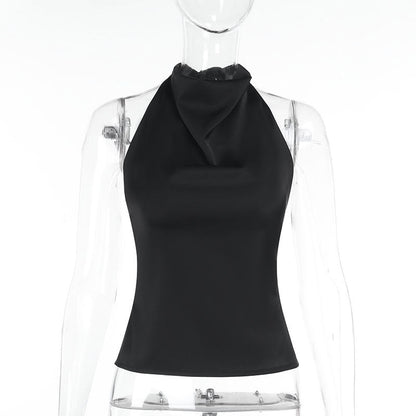 Satin Backless Top for Women Stylish Streetwear