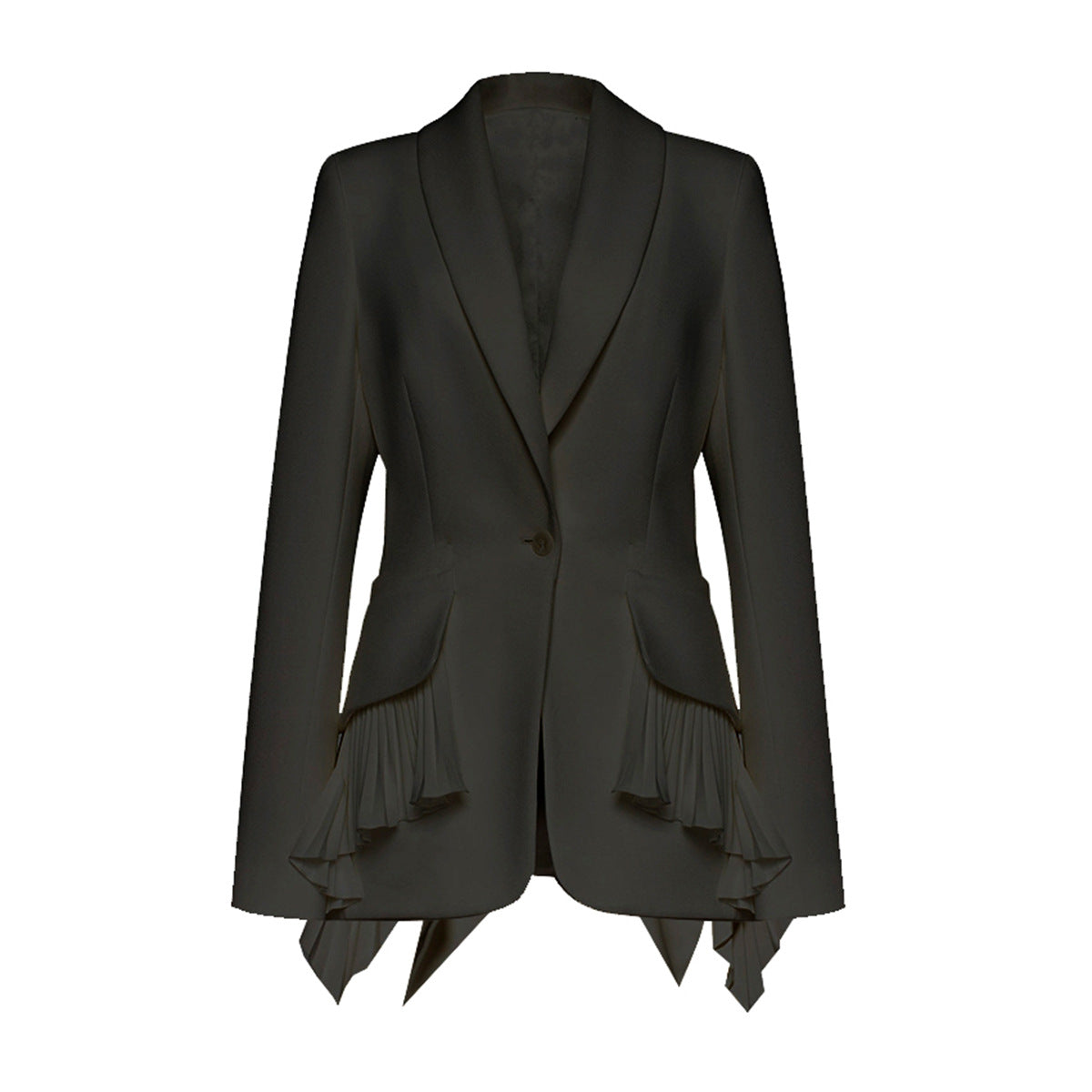 Chic Design Blazer For Women With Pleated Detailing