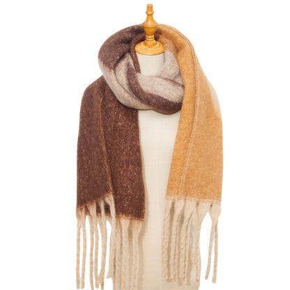 Irregular Print Tassel Vintage Scarf