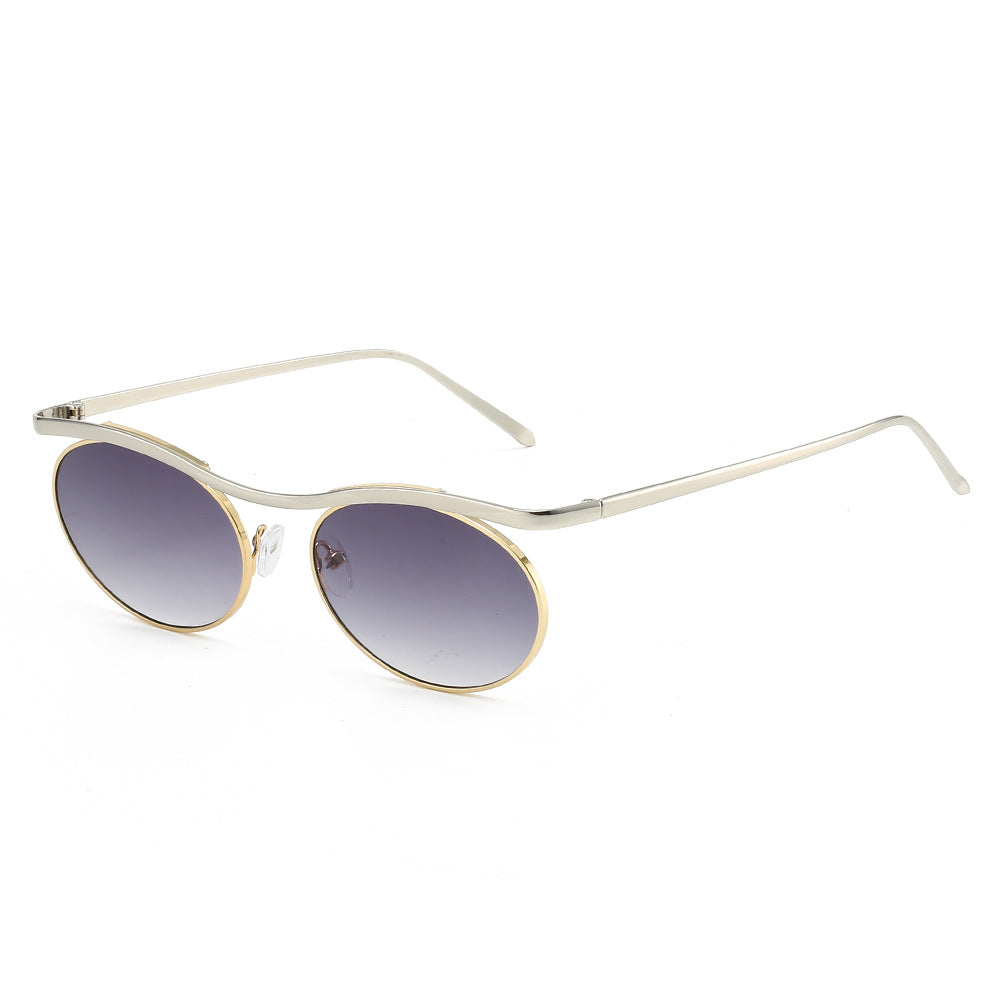 Gothic Steampunk Vampire Mirrored Round Metal Sunglasses