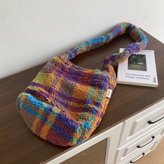 Boho Vintage Plush Crossbody Shoulder Bag
