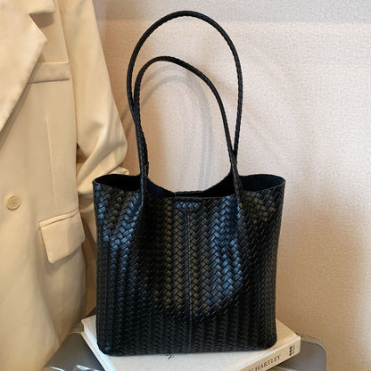 Woven Tote Bag for Women Stylish Casual Shoulder Bag