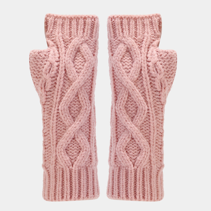 Solid Color Twist Simple Knit Hat & Scarf Sets