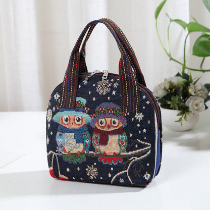Handbag Bag Women'S New Bag Children'S Bag Woven Ethnic Style Small Cloth Bag