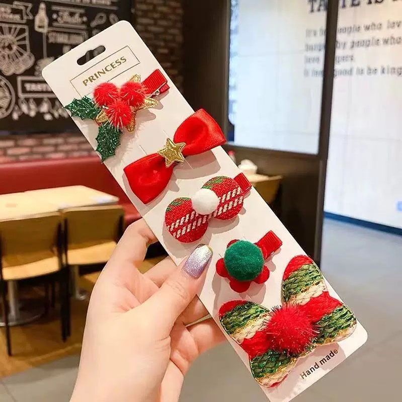 Cute Reindeer Christmas Theme Hair Clip