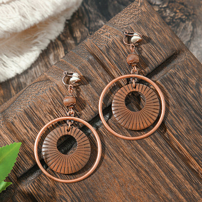 Brown Butterfly Earrings Bohemian Style Minimalist Design