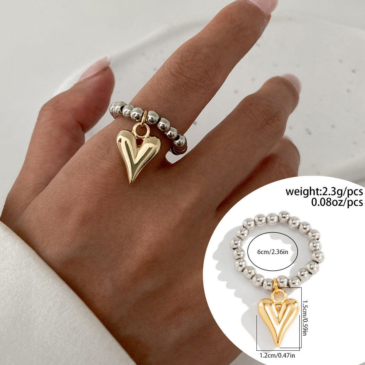 Heart Shaped Pendant Necklace Trendy Casual Alloy Jewelry