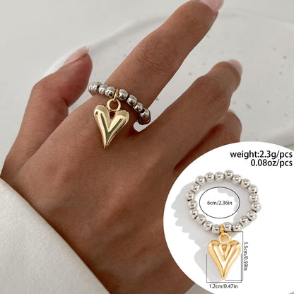 Heart Shaped Pendant Necklace Trendy Casual Alloy Jewelry